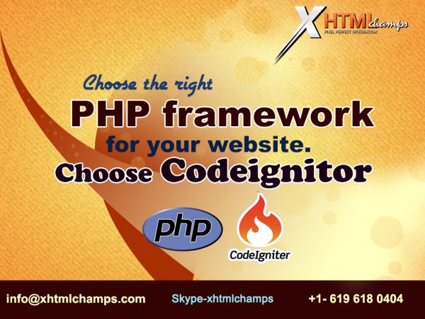 Choose the right PHP framework for you website Choose Codeignitor.